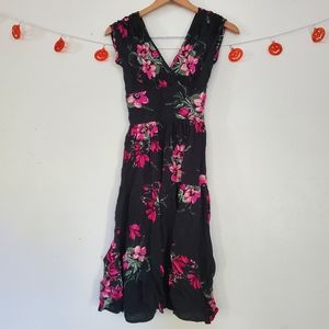 Magenta floral dress